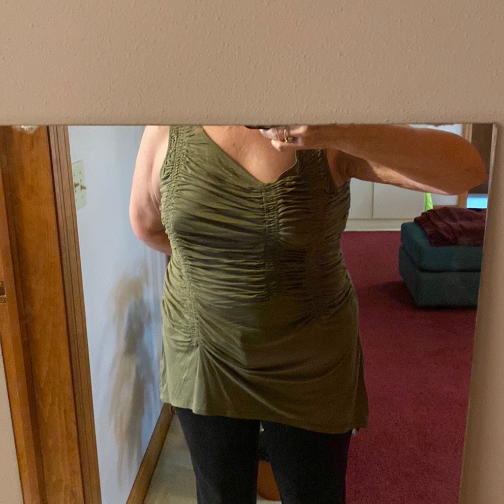 Cable And Gauge Olive Asymmetrical Top
